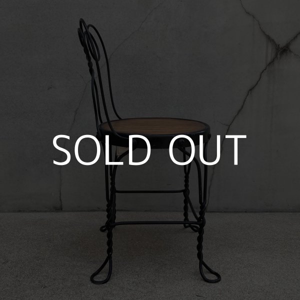 画像4: VINTAGE ANTIQUE KIDS CHAIR PARLOR CHAIR ヴィンテージ アンティーク 椅子 アイスクリームチェア パーラーチェア / キッズ 子供用 家具 インテリア アイアン 店舗什器 アメリカ USA (2) (4)