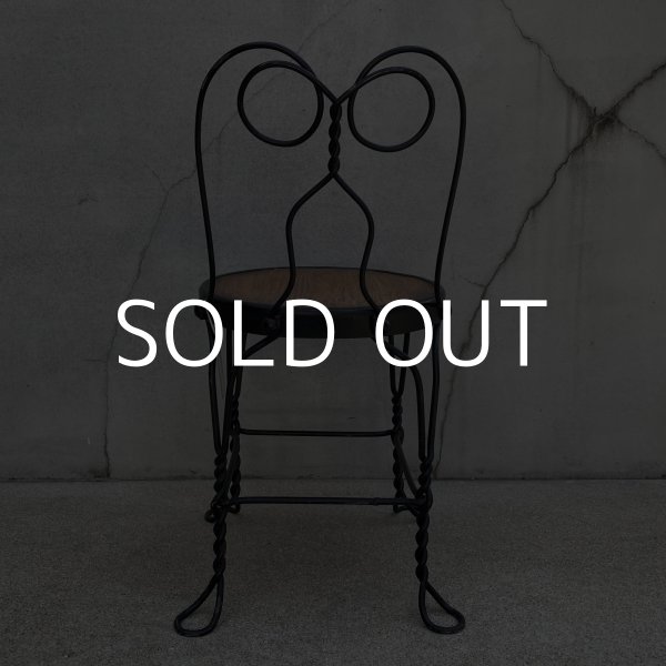 画像3: VINTAGE ANTIQUE KIDS CHAIR PARLOR CHAIR ヴィンテージ アンティーク 椅子 アイスクリームチェア パーラーチェア / キッズ 子供用 家具 インテリア アイアン 店舗什器 アメリカ USA (2) (3)
