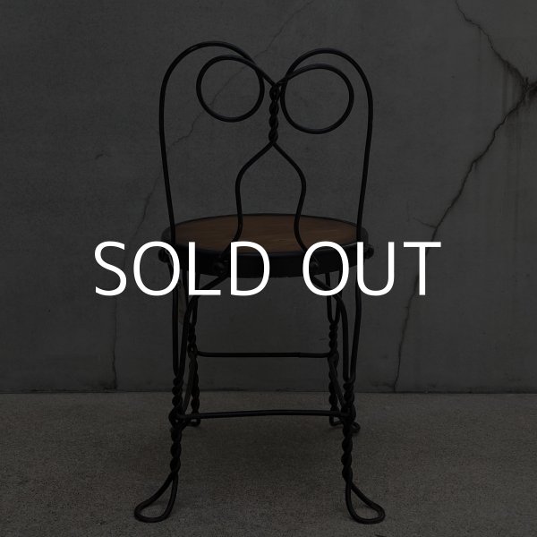 画像3: VINTAGE ANTIQUE KIDS CHAIR PARLOR CHAIR ヴィンテージ アンティーク 椅子 アイスクリームチェア パーラーチェア / キッズ 子供用 家具 インテリア アイアン 店舗什器 アメリカ USA (1) (3)