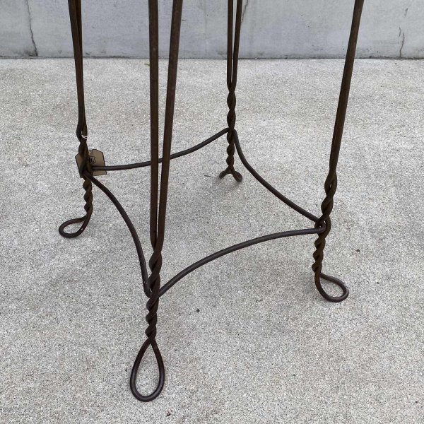 画像8: VINTAGE ANTIQUE PARLOR CHAIR STOOL  ヴィンテージ アンティーク パーラーチェア スツール 椅子 / インダストリアル アイアン 鉄 家具 店舗什器 アメリカ (8)