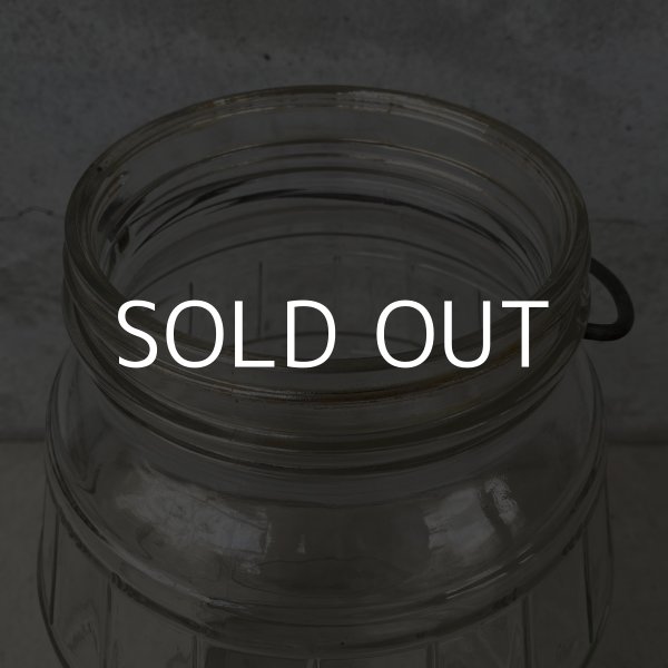 画像7: VINTAGE ANTIQUE GLASS JAR BARREL JAR ヴィンテージ アンティーク ガラスジャー バレルジャー 瓶 / ボトル ガラス 樽型 小物入れ 収納 店舗什器 アメリカ (7)