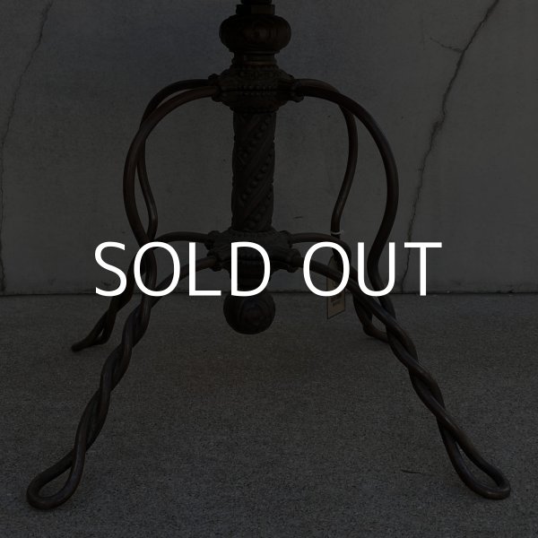 画像7: VINTAGE ANTIQUE TONK PIANO CHAIR STOOL  ヴィンテージ アンティーク ピアノチェア スツール 椅子 / 回転いす ウッド アイアン 木製 鉄 家具 店舗什器 アメリカ (7)