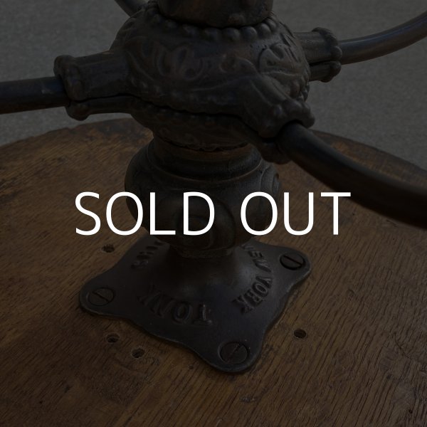 画像9: VINTAGE ANTIQUE TONK PIANO CHAIR STOOL  ヴィンテージ アンティーク ピアノチェア スツール 椅子 / 回転いす ウッド アイアン 木製 鉄 家具 店舗什器 アメリカ (9)