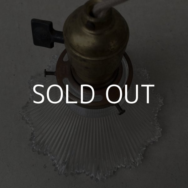 画像4: VINTAGE ANTIQUE LAMP ヴィンテージ アンティーク 吊り下げライト / ライト ペンダントライト ガラスシェード  スカート HUBBELL GE 天井照明 店舗什器 アメリカ (2) (4)