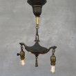 画像8: VINTAGE ANTIQUE LIGHT ヴィンテージ アンティーク シャンデリア 吊り下げライト  照明 / 2灯 ライト ペンダントライト 天井照明 店舗什器 アメリカ USA (2) (8)