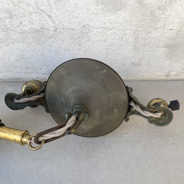 画像2: VINTAGE ANTIQUE LIGHT ヴィンテージ アンティーク シャンデリア 吊り下げライト  照明 / 2灯 ライト ペンダントライト 天井照明 店舗什器 アメリカ USA (2) (2)