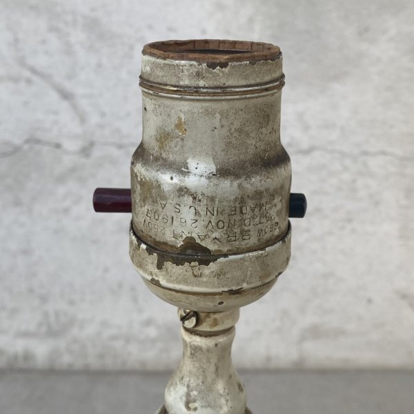 画像6: VINTAGE ANTIQUE DESKLAMP ヴィンテージ アンティーク デスクランプ スタンドライト テーブルランプ 卓上ライト 照明 / コレクタブル インテリア アイアン 店舗什器 アメリカ (6)
