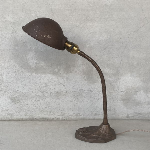 画像4: VINTAGE ANTIQUE FARIES DESKLAMP  ヴィンテージ アンティーク フェアリーズ デスクランプ スタンドライト 卓上ライト 照明 / コレクタブル グースネック  店舗什器 アメリカ (2) (4)