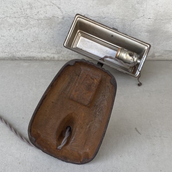 画像7: VINTAGE ANTIQUE DESKLAMP ヴィンテージ アンティーク デスクランプ スタンドライト 卓上ライト テーブルランプ 照明 / グースネック アイアン 鉄 店舗什器 アメリカ (7)