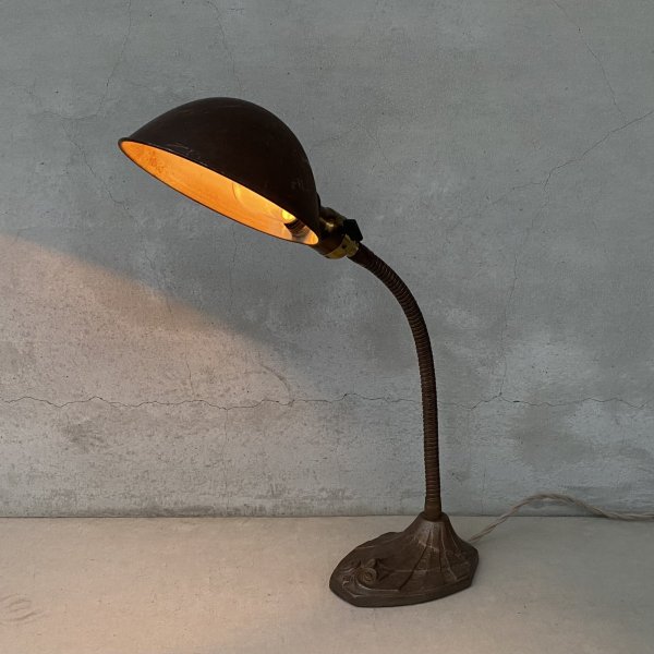 画像11: VINTAGE ANTIQUE FARIES DESKLAMP  ヴィンテージ アンティーク フェアリーズ デスクランプ スタンドライト 卓上ライト 照明 / コレクタブル グースネック  店舗什器 アメリカ (2) (11)