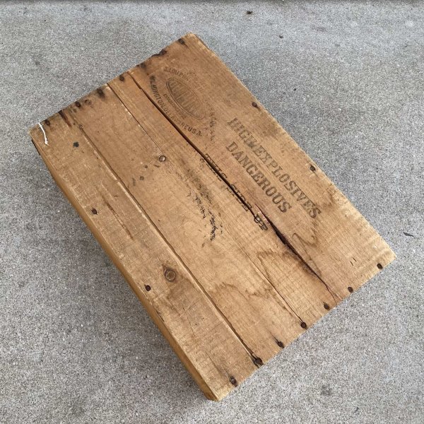 画像6: VINTAGE ANTIQUE WOOD CRATE WOODEN BOX DUPONT ヴィンテージ アンティーク ウッドボックス 木箱 / コレクタブル 収納 ケース ガレージ ガーデニング 店舗什器 アメリカ USA  (2) (6)