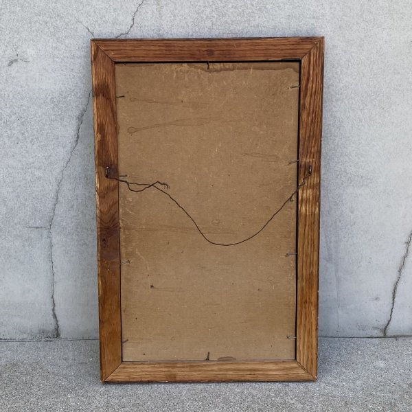 画像2: VINTAGE ANTIQUE WALL MIRROR ヴィンテージ アンティーク 鏡 ミラー 壁掛けミラー ウォールミラー / インテリア ウッド 木製 店舗什器 アメリカ (2) (2)