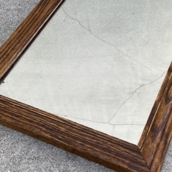 画像8: VINTAGE ANTIQUE WALL MIRROR ヴィンテージ アンティーク 鏡 ミラー 壁掛けミラー ウォールミラー / インテリア ウッド 木製 店舗什器 アメリカ (2) (8)