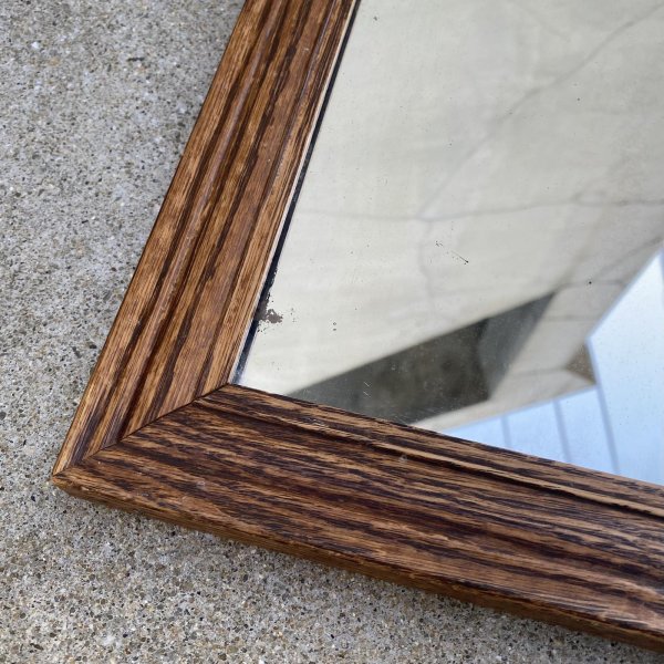 画像5: VINTAGE ANTIQUE WALL MIRROR ヴィンテージ アンティーク 鏡 ミラー 壁掛けミラー ウォールミラー / インテリア ウッド 木製 店舗什器 アメリカ (2) (5)