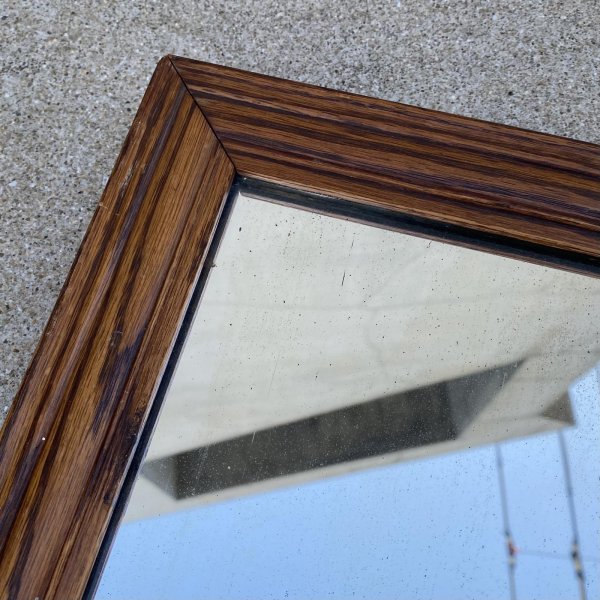 画像6: VINTAGE ANTIQUE WALL MIRROR ヴィンテージ アンティーク 鏡 ミラー 壁掛けミラー ウォールミラー / インテリア ウッド 木製 店舗什器 アメリカ (2) (6)