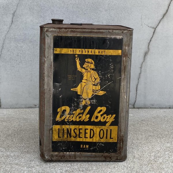 画像2: VINTAGE ANTIQUE DUTCH BOY ヴィンテージ アンティーク ダッチボーイ TIN缶 オイル缶  / コレクタブル インダストリアル ガレージ ディスプレイ 企業物 アメリカ  (2) (2)