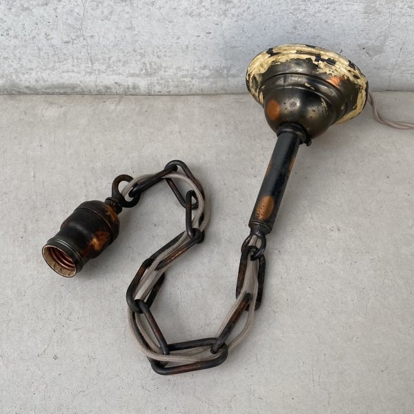 画像2: VINTAGE ANTIQUE LIGHTING JAPANNEDCOPPERFINISH ヴィンテージ アンティーク 吊り下げライト ウォールランプ 壁付けランプ ジャパンド / ライト ペンダントライト ブラケットランプ ジャパンカラー 天井照明 店舗什器 アメリカ (3) (2)