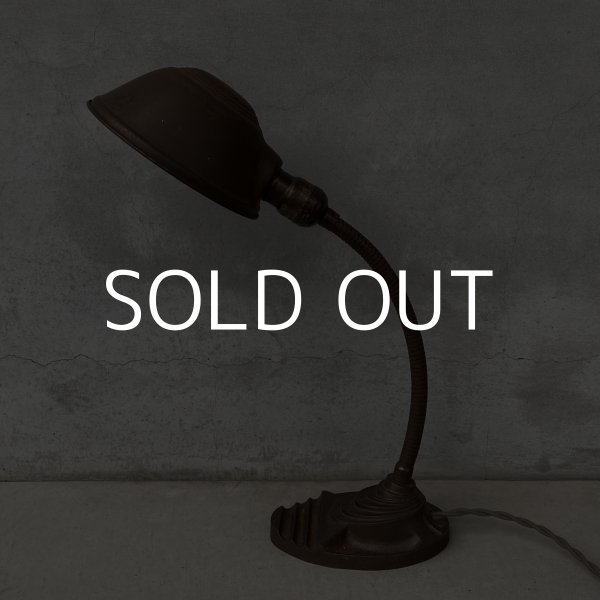 画像4: VINTAGE ANTIQUE DESKLAMP EAGLE ヴィンテージ アンティーク デスクランプ スタンドライト 卓上ライト 照明 / グースネック インダストリアル アイアン 鉄 店舗什器 アメリカ (4)