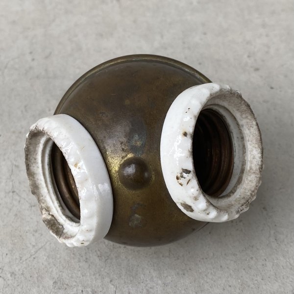 画像2: VINTAGE ANTIQUE CLUSTER SOCKET ヴィンテージ アンティーク クラスターソケット / ランプ ライト 2灯 コレクタブル インダストリアル 照明 アメリカ USA (2) (2)