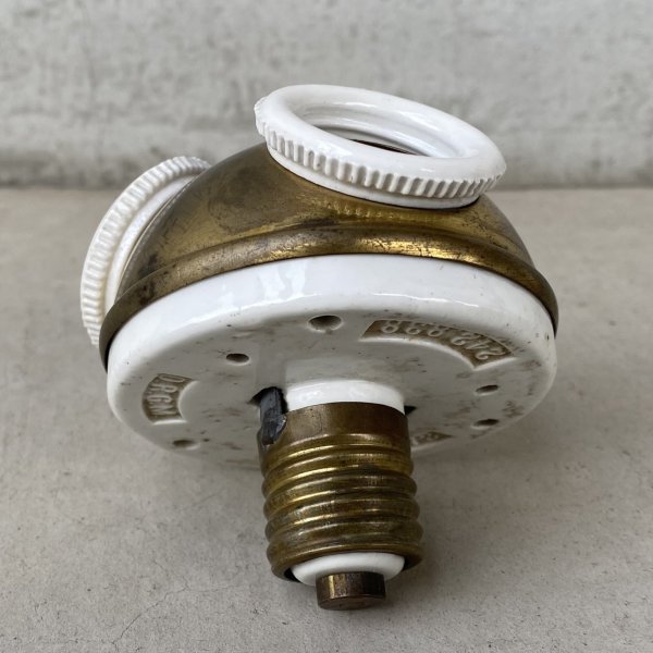 画像6: VINTAGE ANTIQUE CLUSTER SOCKET ヴィンテージ アンティーク クラスターソケット / ランプ ライト 3灯 コレクタブル インダストリアル 照明 アメリカ USA  (6)