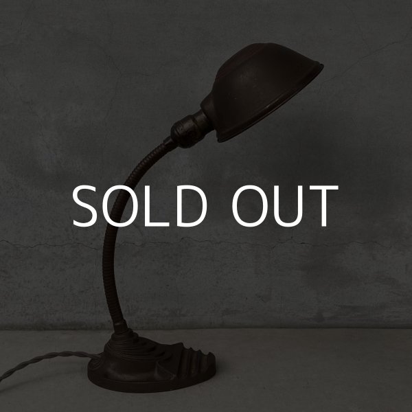 画像3: VINTAGE ANTIQUE DESKLAMP EAGLE ヴィンテージ アンティーク デスクランプ スタンドライト 卓上ライト 照明 / グースネック インダストリアル アイアン 鉄 店舗什器 アメリカ (3)