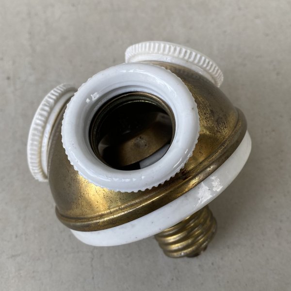 画像5: VINTAGE ANTIQUE CLUSTER SOCKET ヴィンテージ アンティーク クラスターソケット / ランプ ライト 3灯 コレクタブル インダストリアル 照明 アメリカ USA  (5)