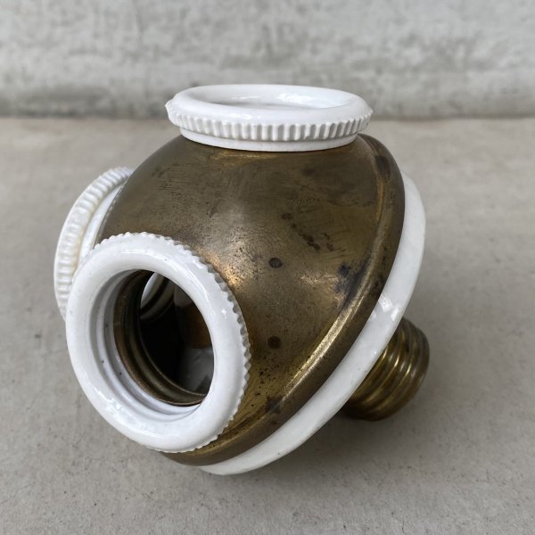 画像4: VINTAGE ANTIQUE CLUSTER SOCKET ヴィンテージ アンティーク クラスターソケット / ランプ ライト 3灯 コレクタブル インダストリアル 照明 アメリカ USA  (4)