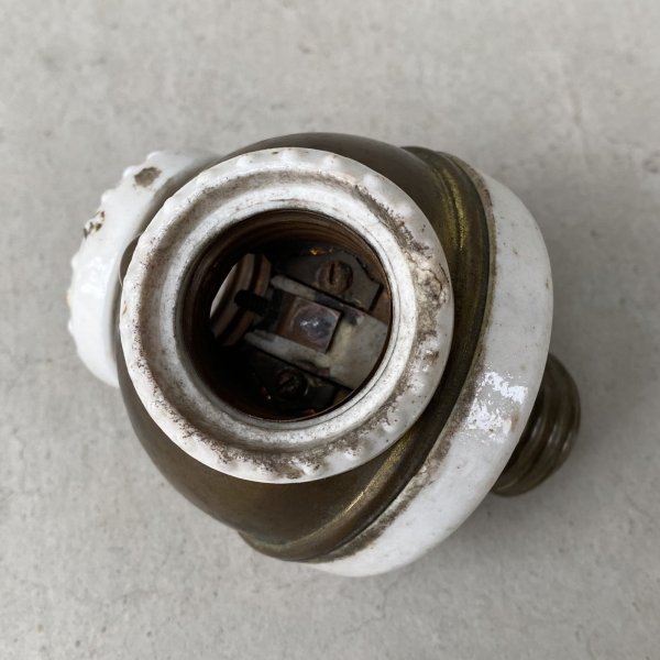 画像8: VINTAGE ANTIQUE CLUSTER SOCKET ヴィンテージ アンティーク クラスターソケット / ランプ ライト 2灯 コレクタブル インダストリアル 照明 アメリカ USA (2) (8)