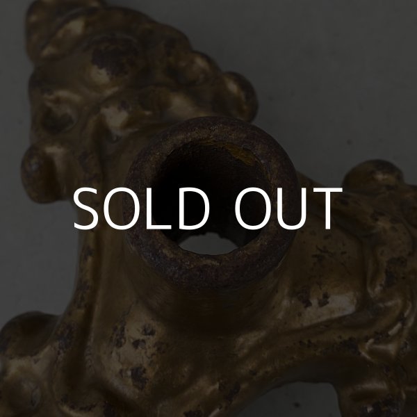 画像7: VINTAGE ANTIQUE FLAG STAND ヴィンテージ アンティーク フラッグスタンド 旗立て / ディスプレイ ツリースタンド キャストアイアン ゴールド 鋳物 店舗什器 アメリカ USA (7)