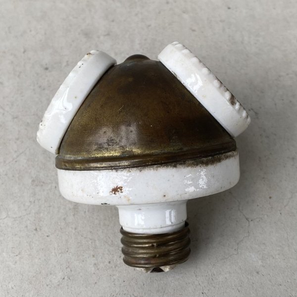 画像5: VINTAGE ANTIQUE CLUSTER SOCKET ヴィンテージ アンティーク クラスターソケット / ランプ ライト 2灯 コレクタブル インダストリアル 照明 アメリカ USA (2) (5)
