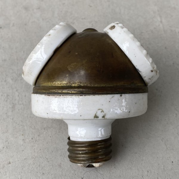 画像6: VINTAGE ANTIQUE CLUSTER SOCKET ヴィンテージ アンティーク クラスターソケット / ランプ ライト 2灯 コレクタブル インダストリアル 照明 アメリカ USA (2) (6)