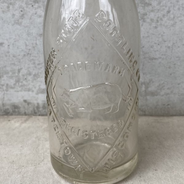 画像7: VINTAGE ANTIQUE BOTTLE BADGER STATE CO. ヴィンテージ アンティーク ガラス瓶 ガラスボトル  / ガラス ディスプレイ インテリア 花瓶  アメリカ USA (3) (7)