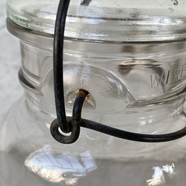 画像8: VINTAGE ANTIQUE BALL IDEAL JAR ヴィンテージ アンティーク ボール ジャー ガラス瓶 アメリカ / ワイヤー付き クリアー ディスプレイ ボトル 小物入れ 収納 店舗什器 (5) (8)