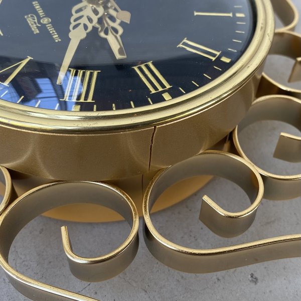 画像9: VINTAGE ANTIQUE WALL CLOCK GENERAL ELECTRIC TELECHRON GE SUNBURST ヴィンテージ アンティーク ウォールクロック 壁掛け時計 サンバースト / インテリア ミッドセンチュリー 店舗什器 アメリカ USA (9)