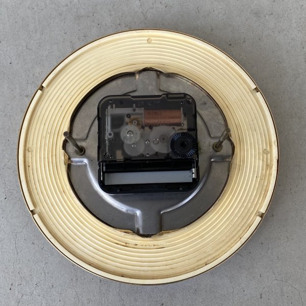 画像7: VINTAGE ANTIQUE WALL CLOCK UNITED ヴィンテージ アンティーク ウォールクロック 壁掛け時計 / インテリア ミッドセンチュリー リーフ 葉っぱ ブラウン 茶色 店舗什器 アメリカ USA (7)