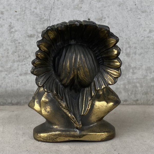 画像2: VINTAGE ANTIQUE INDIAN STATUE ヴィンテージ アンティーク インディアン オブジェ / コレクタブル インテリア インディアンヘッド 置物 雑貨 ネイティブアメリカン アメリカ (3) (2)