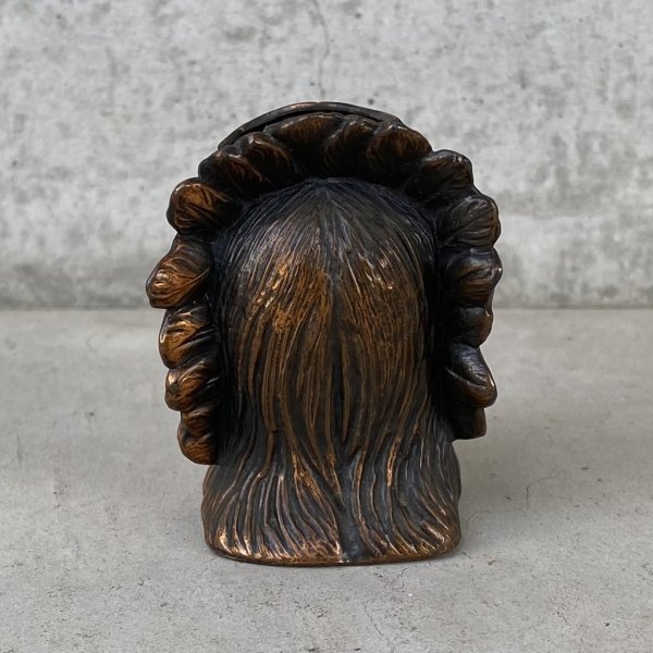 画像2: VINTAGE ANTIQUE INDIAN HEAD STATUE ヴィンテージ アンティーク インディアン オブジェ / コレクタブル インデアンヘッド スーベニア インテリア 置物 雑貨 ネイティブアメリカン アメリカ (1) (2)