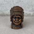 画像1: VINTAGE ANTIQUE INDIAN HEAD STATUE ヴィンテージ アンティーク インディアン オブジェ / コレクタブル インデアンヘッド スーベニア インテリア 置物 雑貨 ネイティブアメリカン アメリカ (1) (1)