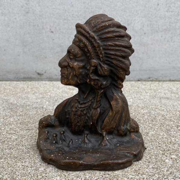 画像6: VINTAGE ANTIQUE INDIAN BOOKENDS ヴィンテージ アンティーク インディアン ブックエンド ブックスタンド / 本立て コレクタブル インテリア オブジェ ネイティブアメリカン アメリカ (2) (6)