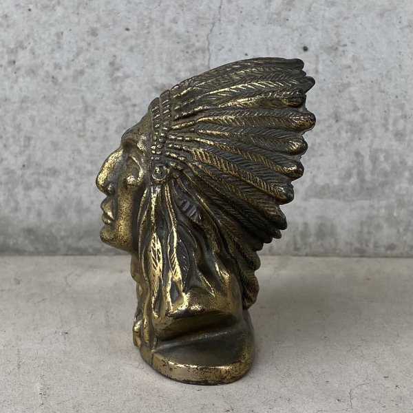 画像4: VINTAGE ANTIQUE INDIAN STATUE ヴィンテージ アンティーク インディアン オブジェ / コレクタブル インテリア インディアンヘッド 置物 雑貨 ネイティブアメリカン アメリカ (3) (4)