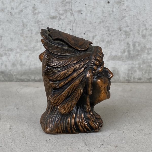 画像3: VINTAGE ANTIQUE INDIAN HEAD STATUE ヴィンテージ アンティーク インディアン オブジェ / コレクタブル インデアンヘッド スーベニア インテリア 置物 雑貨 ネイティブアメリカン アメリカ (1) (3)