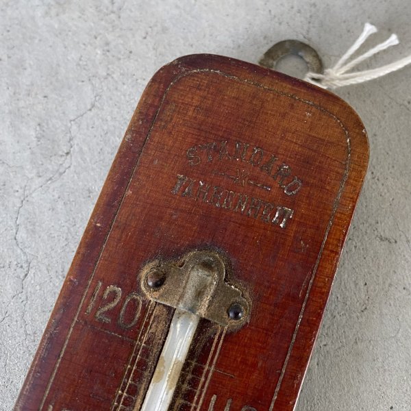画像5: VINTAGE ANTIQUE  THERMOMETER ヴィンテージ アンティーク 温度計 / コレクタブル オブジェ ディスプレイ ウォールインテリア 雑貨 ウッド 木製 アメリカ (2) (5)