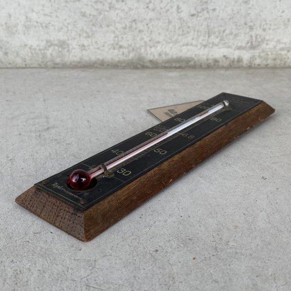 画像3: VINTAGE ANTIQUE THERMOMETER ヴィンテージ アンティーク 温度計 / コレクタブル オブジェ ディスプレイ ウッド 雑貨 木製 アメリカ (1) (3)