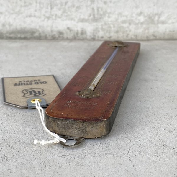 画像7: VINTAGE ANTIQUE  THERMOMETER ヴィンテージ アンティーク 温度計 / コレクタブル オブジェ ディスプレイ ウォールインテリア 雑貨 ウッド 木製 アメリカ (2) (7)