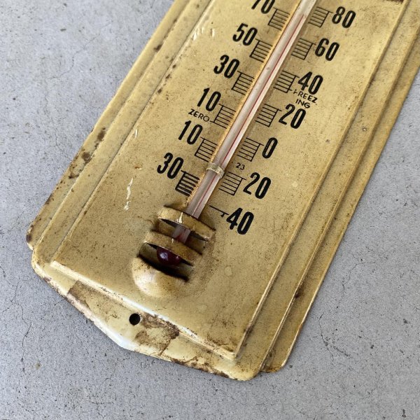画像6: VINTAGE ANTIQUE THERMOMETER ヴィンテージ アンティーク 温度計 / コレクタブル オブジェ ディスプレイ ウォールインテリア ブリキ 雑貨  小物 アメリカ (3) (6)