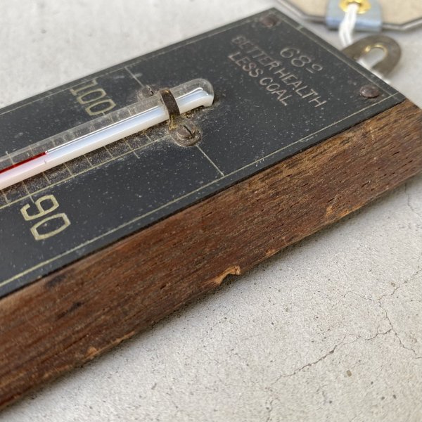 画像7: VINTAGE ANTIQUE THERMOMETER ヴィンテージ アンティーク 温度計 / コレクタブル オブジェ ディスプレイ ウッド 雑貨 木製 アメリカ (1) (7)