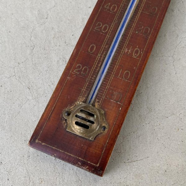 画像6: VINTAGE ANTIQUE  THERMOMETER ヴィンテージ アンティーク 温度計 / コレクタブル オブジェ ディスプレイ ウォールインテリア 雑貨 ウッド 木製 アメリカ (2) (6)