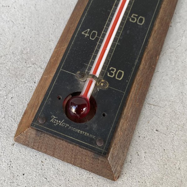 画像6: VINTAGE ANTIQUE THERMOMETER ヴィンテージ アンティーク 温度計 / コレクタブル オブジェ ディスプレイ ウッド 雑貨 木製 アメリカ (1) (6)