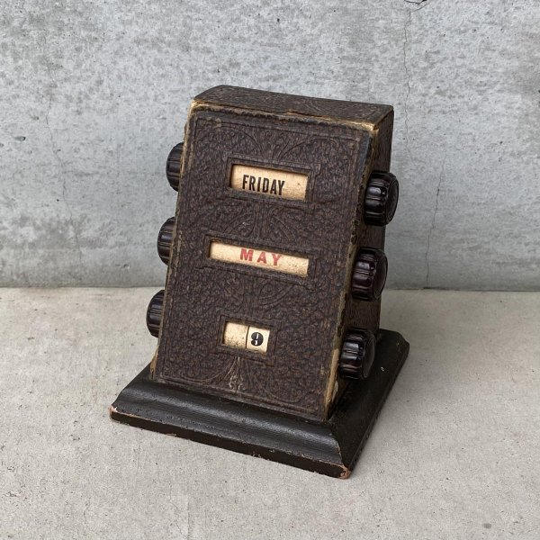 画像1: VINTAGE ANTIQUE DESK CALENDAR ヴィンテージ アンティーク カレンダー / 万年カレンダー パークシャーマン デスクカレンダー 卓上カレンダー 紙 雑貨 小物 アメリカ (1)