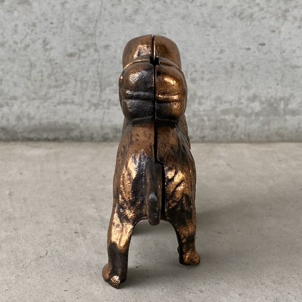画像3: VINTAGE COINBANK PIGGY BANK  JAPANNED ST BERNARD ヴィンテージ ジャパンド 貯金箱 コインバンク / ジャパンカラー コレクタブル オブジェ セントバーナード 犬 動物 鋳物 置物 アメリカ (3) (3)
